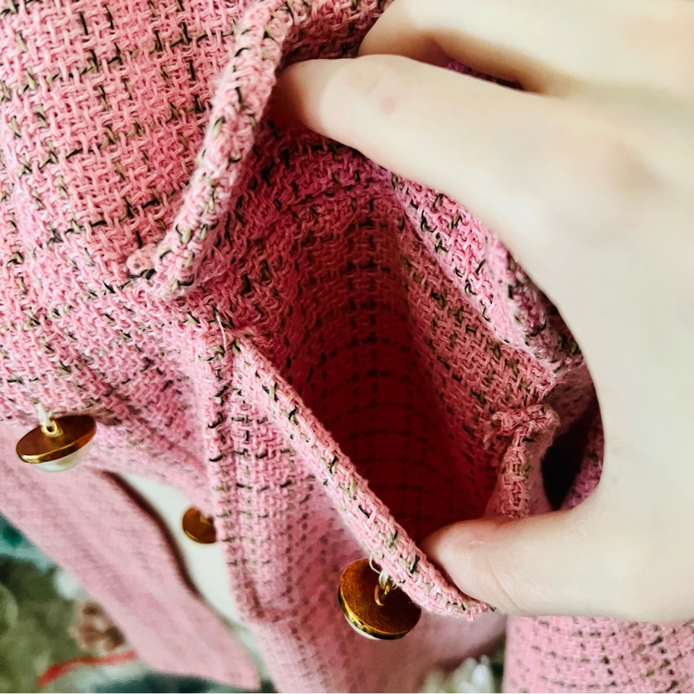 Pink Tweed Shacket - Picture 5 of 13